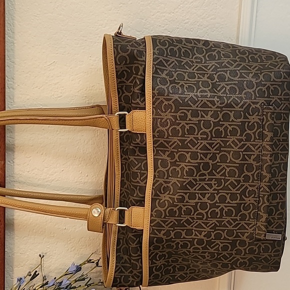 Calvin Klein Brown and Tan Signature Tote - Picture 3 of 7